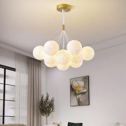 Contemporary Creative Branch Bubbles Iron Resin 7/13 Light Chandelier for Living Room