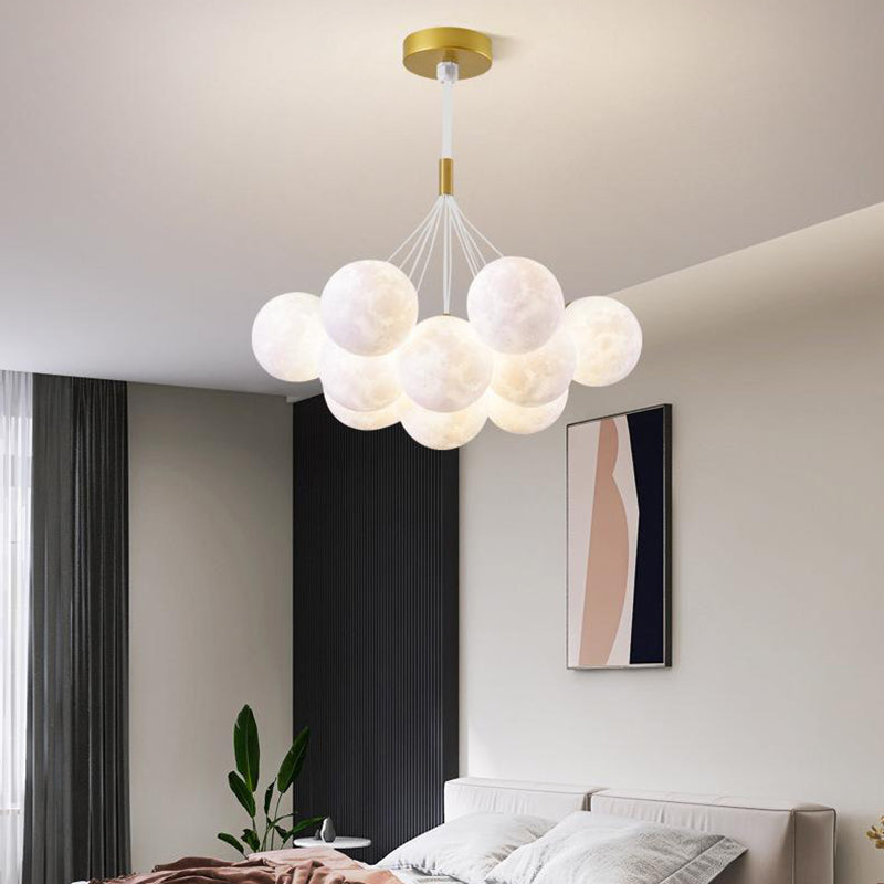 Contemporary Creative Branch Bubbles Iron Resin 7/13 Light Chandelier for Living Room