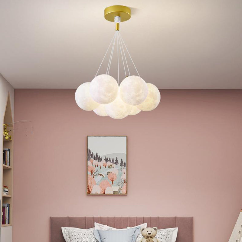 Contemporary Creative Branch Bubbles Iron Resin 7/13 Light Chandelier for Living Room