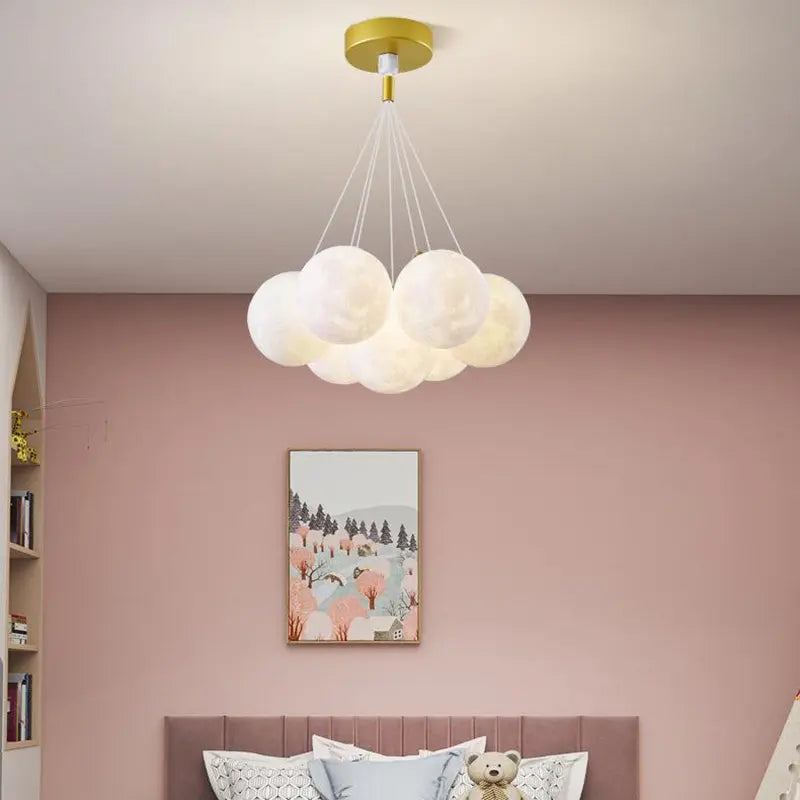 Contemporary Creative Branch Bubbles Iron Resin 7/13 Light Chandelier for Living Room BulbSquare