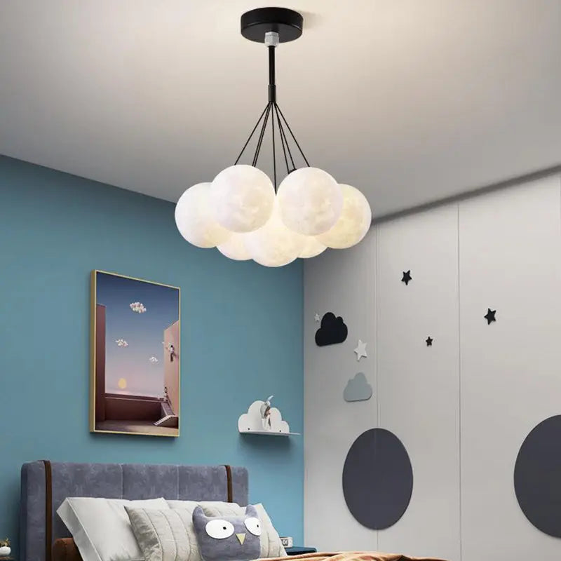 Contemporary Creative Branch Bubbles Iron Resin 7/13 Light Chandelier for Living Room BulbSquare