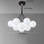 Contemporary Creative Branch Bubbles Iron Resin 7/13 Light Chandelier for Living Room BulbSquare