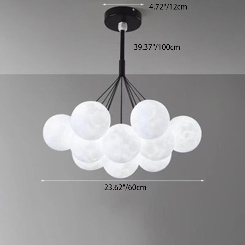 Contemporary Creative Branch Bubbles Iron Resin 7/13 Light Chandelier for Living Room