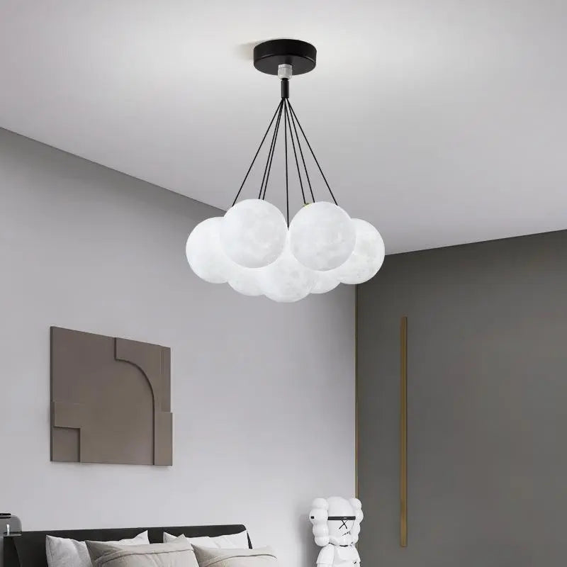 Contemporary Creative Branch Bubbles Iron Resin 7/13 Light Chandelier for Living Room BulbSquare