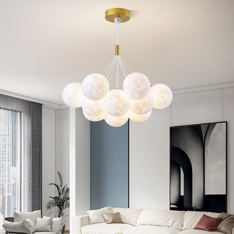 Contemporary Creative Branch Bubbles Iron Resin 7/13 Light Chandelier for Living Room