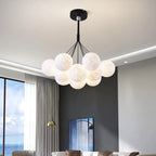 Contemporary Creative Branch Bubbles Iron Resin 7/13 Light Chandelier for Living Room BulbSquare