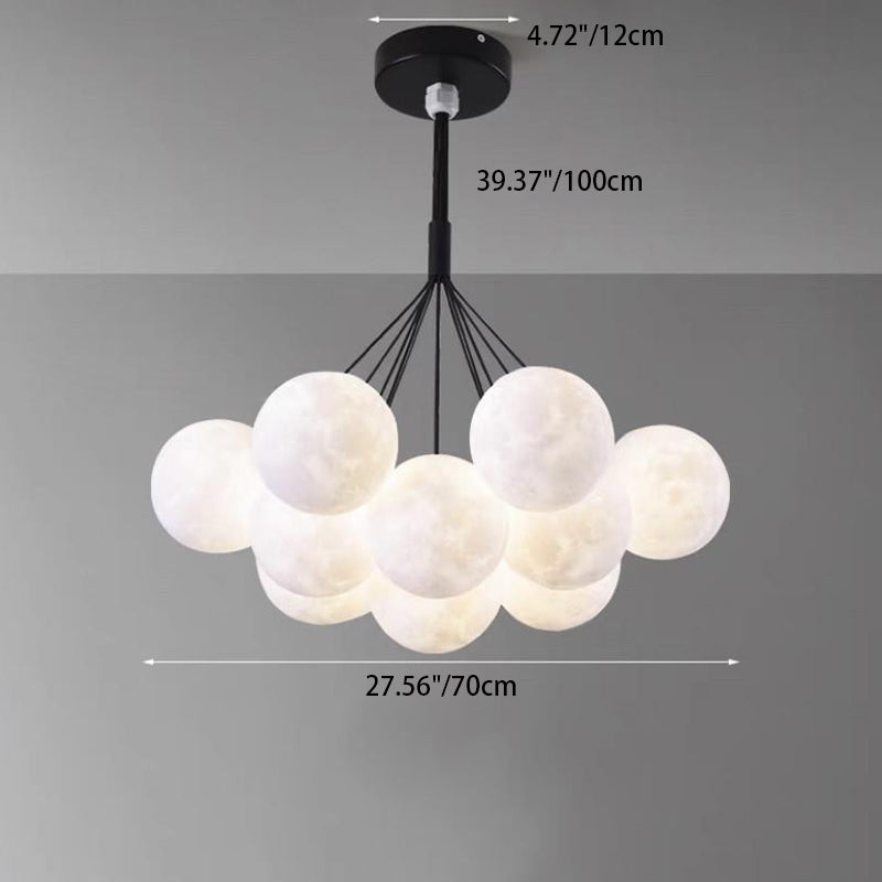 Contemporary Creative Branch Bubbles Iron Resin 7/13 Light Chandelier for Living Room