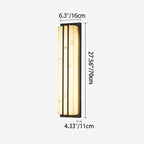 Modern Minimalist Waterproof Rectangle Long Stainless Steel Resin LED Outdoor Wall Sconce Lamp For Outdoor Patio