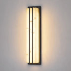 Modern Minimalist Waterproof Rectangle Long Stainless Steel Resin LED Outdoor Wall Sconce Lamp For Outdoor Patio