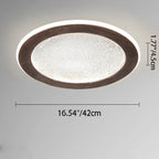 Contemporary Scandinavian Round Star Wood Acrylic LED Flush Mount Ceiling Light For Bedroom