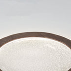 Contemporary Scandinavian Round Star Wood Acrylic LED Flush Mount Ceiling Light For Bedroom