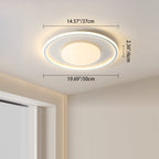 Contemporary Scandinavian Square Round Rectangle Iron Aluminum Silicone Acrylic LED Flush Mount Ceiling Light For Living Room