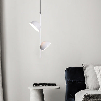 Contemporary Scandinavian Semicircle Long Rod Iron Aluminum LED Pendant Light For Bedroom