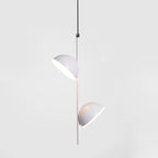 Contemporary Scandinavian Semicircle Long Rod Iron Aluminum LED Pendant Light For Bedroom