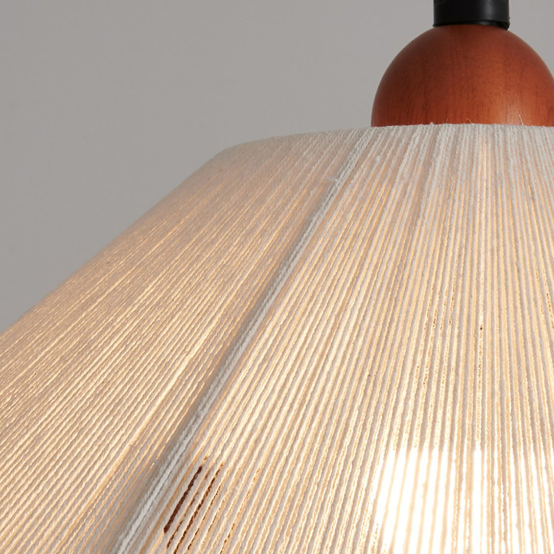Traditional Vintage Round Table Curved Line Liftable Wooden Fabric 1-Light Pendant Light For Living Room