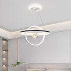 Modern Minimalist Circle Ball Flower Iron Aluminum Acrylic Silicone LED Pendant Light For Living Room
