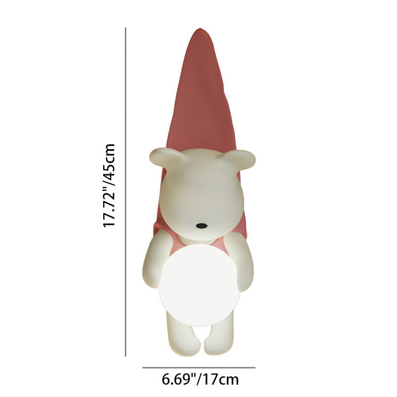 Lumendat Contemporary Creative Cartoon Kids Bear Resin Plastic 1-Light Wall Sconce Lamp For Bedroom Lumendat