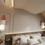 Lumendat Contemporary Creative Cartoon Kids Bear Resin Plastic 1-Light Wall Sconce Lamp For Bedroom Lumendat