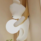Lumendat Contemporary Creative Cartoon Kids Bear Resin Plastic 1-Light Wall Sconce Lamp For Bedroom Lumendat
