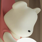 Lumendat Contemporary Creative Cartoon Kids Bear Resin Plastic 1-Light Wall Sconce Lamp For Bedroom Lumendat