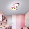 Lumendat Contemporary Creative Animal Deer Acrylic Hardware LED Kids Flush Mount Ceiling Light For Bedroom Lumendat