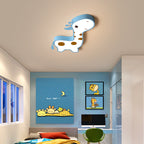Lumendat Contemporary Creative Animal Deer Acrylic Hardware LED Kids Flush Mount Ceiling Light For Bedroom Lumendat