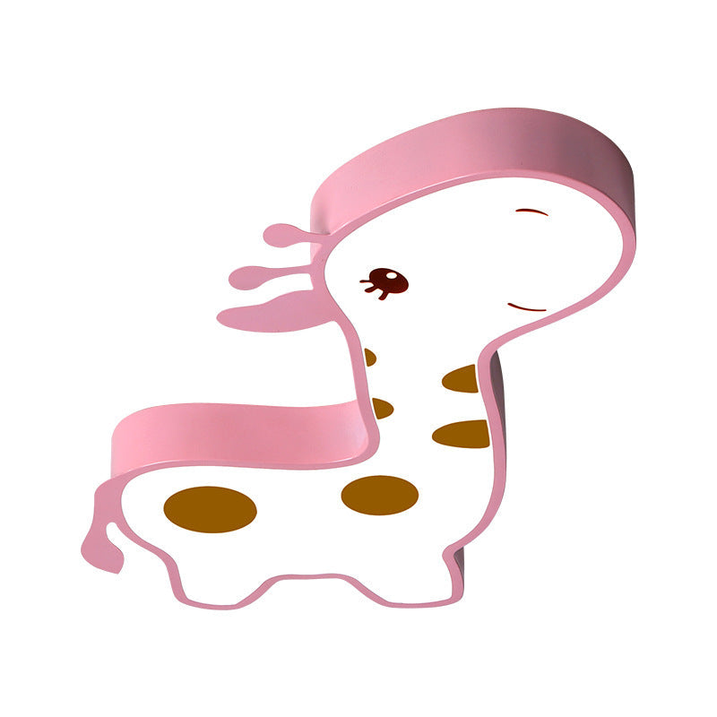 Lumendat Contemporary Creative Animal Deer Acrylic Hardware LED Kids Flush Mount Ceiling Light For Bedroom Lumendat