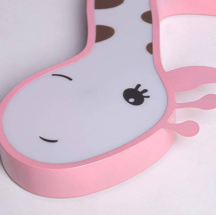 Lumendat Contemporary Creative Animal Deer Acrylic Hardware LED Kids Flush Mount Ceiling Light For Bedroom Lumendat