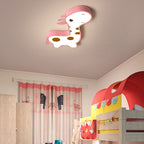 Lumendat Contemporary Creative Animal Deer Acrylic Hardware LED Kids Flush Mount Ceiling Light For Bedroom Lumendat