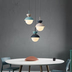Contemporary Scandinavian Aluminum Globe Glass Shade 1-light Pendant Light for Dining Room BulbSquare