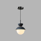 Contemporary Scandinavian Aluminum Globe Glass Shade 1-light Pendant Light for Dining Room BulbSquare