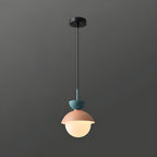 Contemporary Scandinavian Aluminum Globe Glass Shade 1-light Pendant Light for Dining Room BulbSquare
