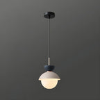 Contemporary Scandinavian Aluminum Globe Glass Shade 1-light Pendant Light for Dining Room BulbSquare