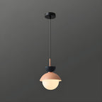 Contemporary Scandinavian Aluminum Globe Glass Shade 1-light Pendant Light for Dining Room BulbSquare