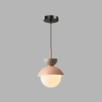 Contemporary Scandinavian Aluminum Globe Glass Shade 1-light Pendant Light for Dining Room BulbSquare