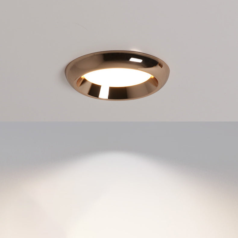 Modern Minimalist Round Aluminum Acrylic LED Downlight Flush Mount Ceiling Light for Living Room