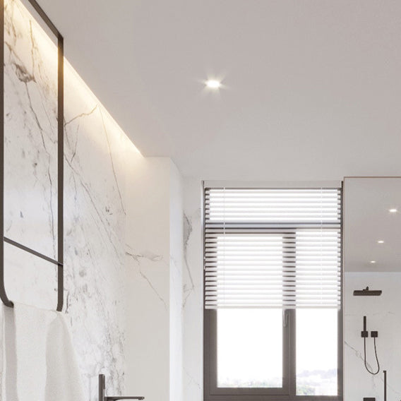 Modern Minimalist Round Aluminum Acrylic LED Downlight Flush Mount Ceiling Light for Living Room