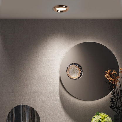 Modern Minimalist Round Aluminum Acrylic LED Downlight Flush Mount Ceiling Light for Living Room