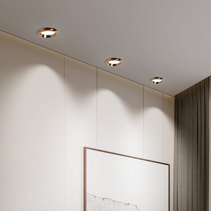 Modern Minimalist Round Aluminum Acrylic LED Downlight Flush Mount Ceiling Light for Living Room