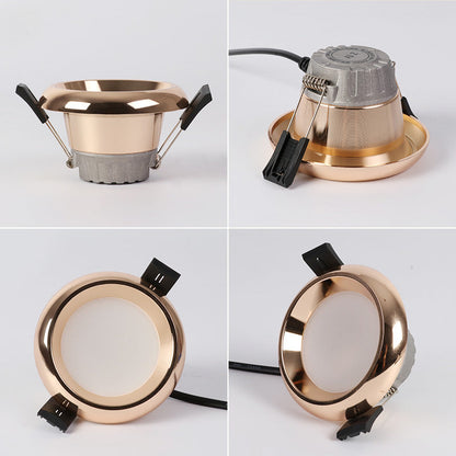 Modern Minimalist Round Aluminum Acrylic LED Downlight Flush Mount Ceiling Light for Living Room