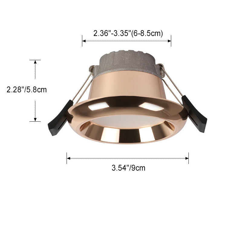 Modern Minimalist Round Aluminum Acrylic LED Downlight Flush Mount Ceiling Light for Living Room