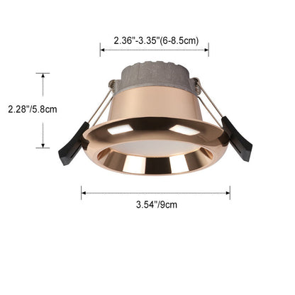 Modern Minimalist Round Aluminum Acrylic LED Downlight Flush Mount Ceiling Light for Living Room