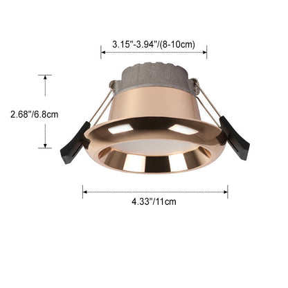 Modern Minimalist Round Aluminum Acrylic LED Downlight Flush Mount Ceiling Light for Living Room
