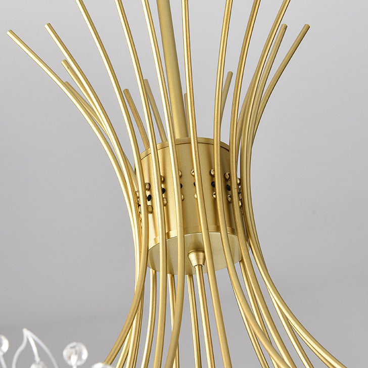 Contemporary Luxury Dandelion Crystal Firework Iron Frame 13/19-light Chandelier for Living Room