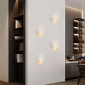 Modern Minimalist Recessed Plaster Round 1-Light Wall Sconce Lamp For Living Room