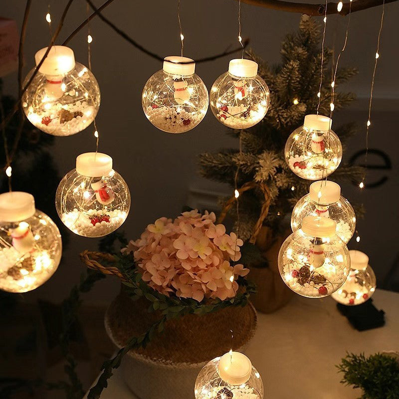 Contemporary Creative Christmas Tree Snowman LED Decoration String Lights For Living Room Lumendat