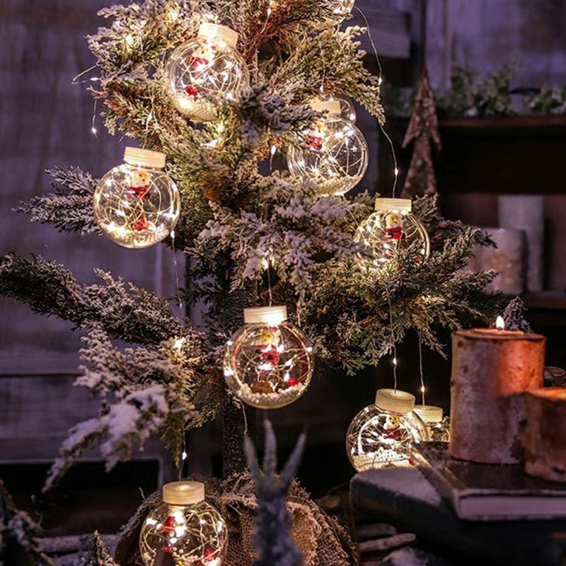 Contemporary Creative Christmas Tree Snowman LED Decoration String Lights For Living Room Lumendat