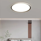 Modern Minimalist Geometric Circle Aluminum LED Flush Mount Ceiling Light For Living Room