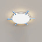 Contemporary Nordic Iron Aluminum Corsair Aircraft LED Flush Mount Ceiling Light For Living Room