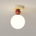 Contemporary Nordic Iron 3d Printed Resin Moon Shade 1-light Semi-flush Mount Ceiling Light for Living Room